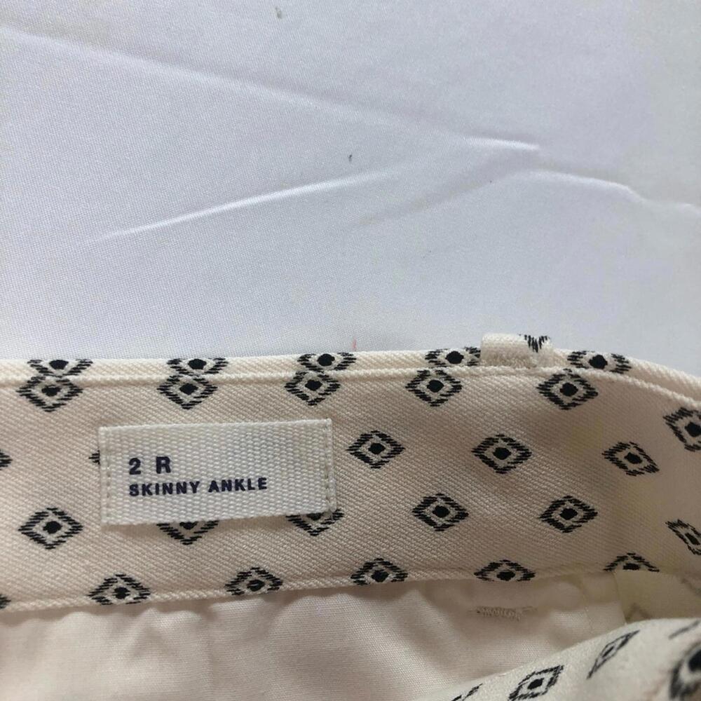 Gap Cream Patterned Women's Pants Mid Rise Skinny Ankle Geometric Pattern [COPY] - Picture 6 of 9